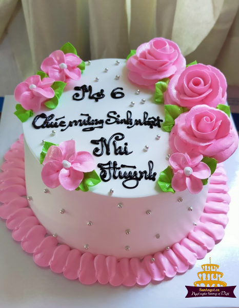 Bánh sinh nhật tạo hình Happy birthday Vợ Yêu MS445 - Bánh sinh nhật bông  lan trứng muối Tp. HCM