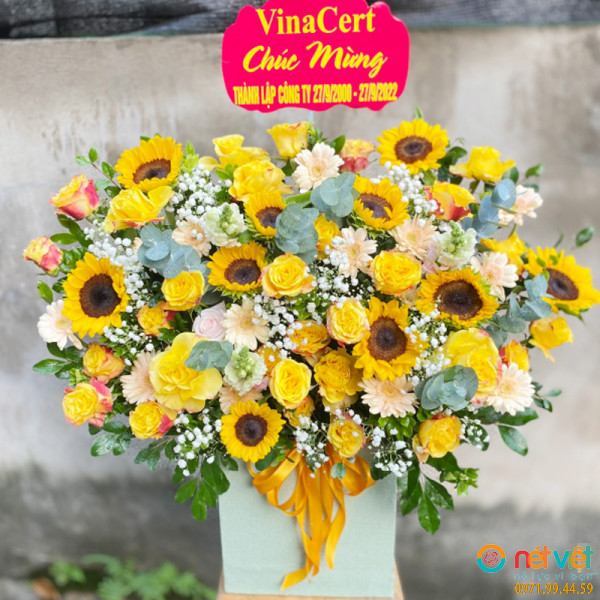 giỏ hoa chúc mừng ngày 20 10 ở Hải Dương