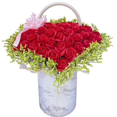Romantic Red Rose Wax Heart