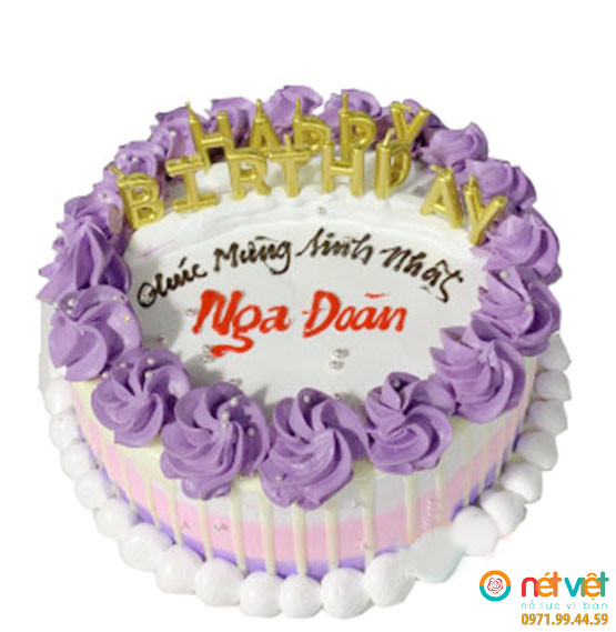 Bánh sinh nhật màu tím