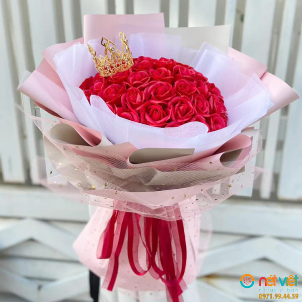 Bó hoa hồng sáp đỏ tình yêu (2)