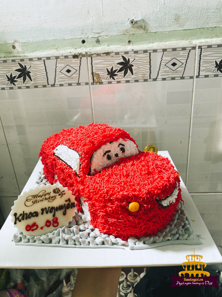 Bánh sinh nhật ô tô xanh - Thu Hường bakery