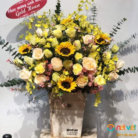 Vẻ Đẹp Tươi Mới Cho Sinh Nhật - giỏ hoa tươi ở Quận 2