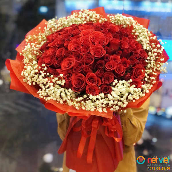 Hoa tươi quận 1 HCM Hoa bó 50 bông hồng đỏ