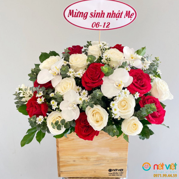 Hộp hoa tặng giáng sinh hay sinh nhật đều rất phù hợp