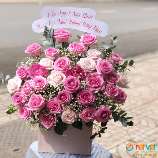 lẵng hoa khai trương cửa hàng ở Đắk Nông