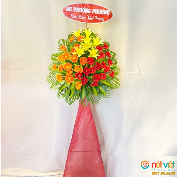 lẵng hoa mừng khai trương ở Bình Dương