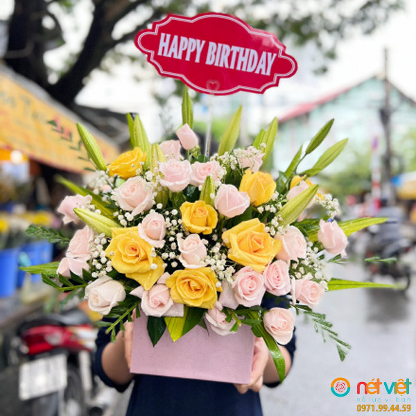 giỏ hoa tươi khai trương ở Bạc Liêu
