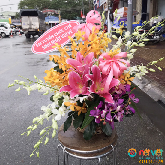 gio hoa mung khai truong ở Bạc Liêu