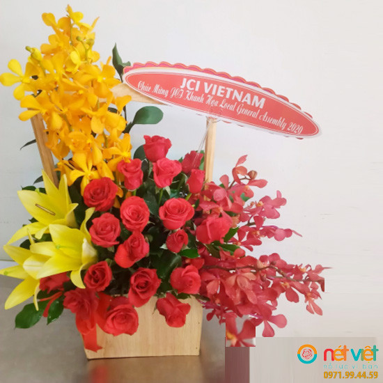 hoa chúc mừng khai trương hồng phát ở Khánh Hòa
