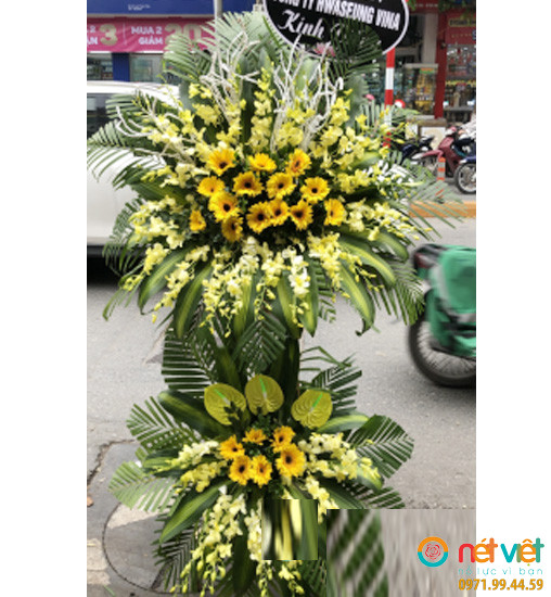 lãng hoa viếng đám tang ở Hải Phòng