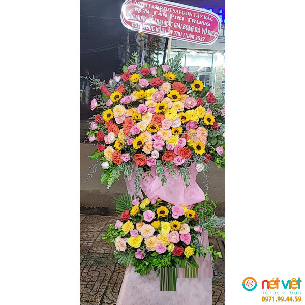lẵng hoa chúc mừng đại hội chi bộ ở Long An