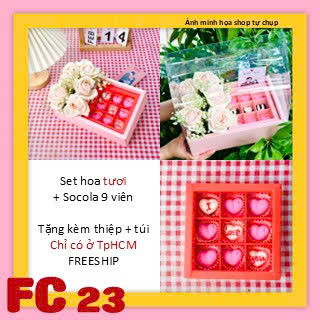 Set socola và hoa tươi FC23 valentine