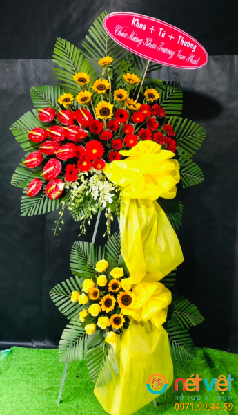 Kệ hoa khai trương hồng phát