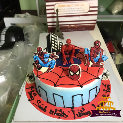 Bánh sinh nhật tạo hình 3D người nhện đẹp mắt dành cho bé trai | Bánh kem  cao cấp