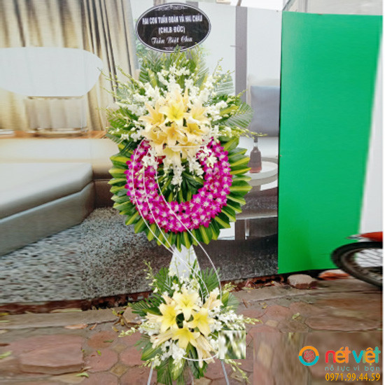 lẵng hoa viếng đám tang ở Hà Đông Hà Nội