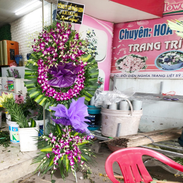 kệ hoa viếng đám tang ở Ninh Giang Hải Dương