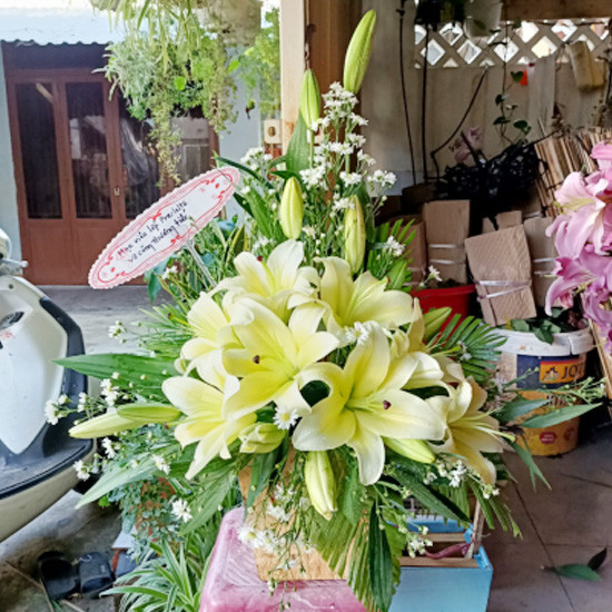 mẫu giỏ hoa khai trương ở Điện Bàn Quảng Nam