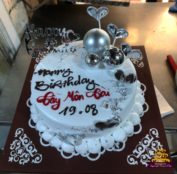 Bánh kem trái tim màu tím thủy chung tặng sinh nhật chị gái - Bánh Thiên  Thần : Chuyên nhận đặt bánh sinh nhật theo mẫu
