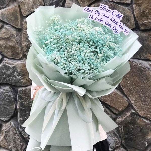 Bó Hoa Baby Xanh Sang Trọng Tại Thị Xã Dĩ An, Bình Dương