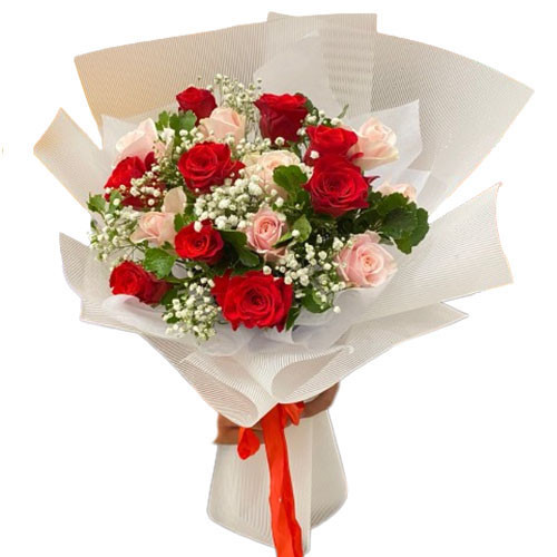 Bó hoa hồng kết hợp màu