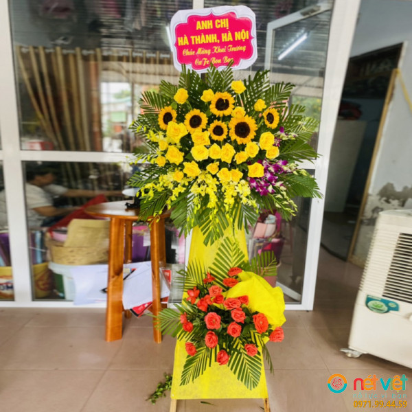 kệ hoa mừng khai trương ở Con Cuông Nghệ An