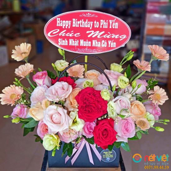 giỏ hoa tặng khai trương ở Thanh Chương Nghệ An