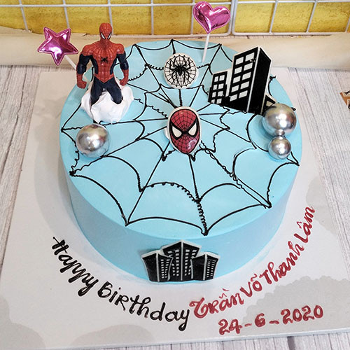 Bánh sinh nhật người nhện đẹp Mẫu mới 2022 [Lung linh nhìn cái ưng ngay]