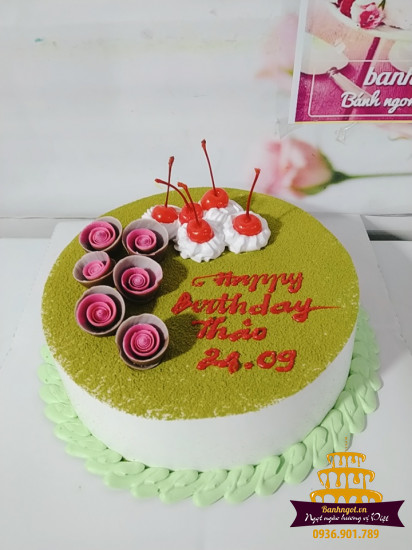 Mẫu Bánh Mousse Matcha Yogurt- MMY019, Tiệm bánh kem online Củi Bakery Đà  Lạt