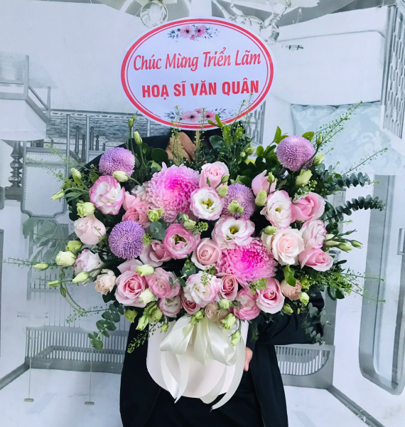 Giỏ hoa mẫu đơn (đặt trước)