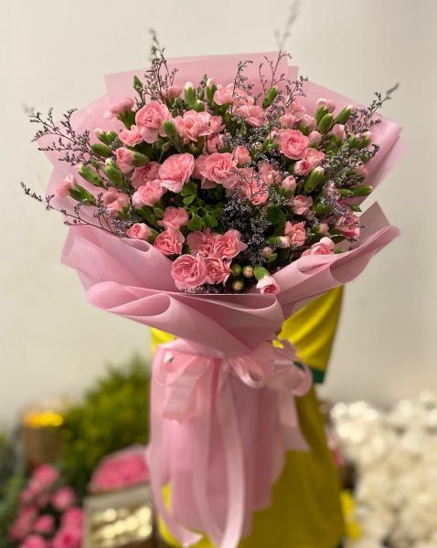 Bó hoa cẩm chướng hồng