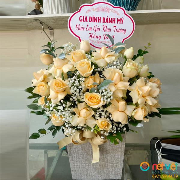 giỏ hoa tặng mẹ ở Cô Tô Quảng Ninh