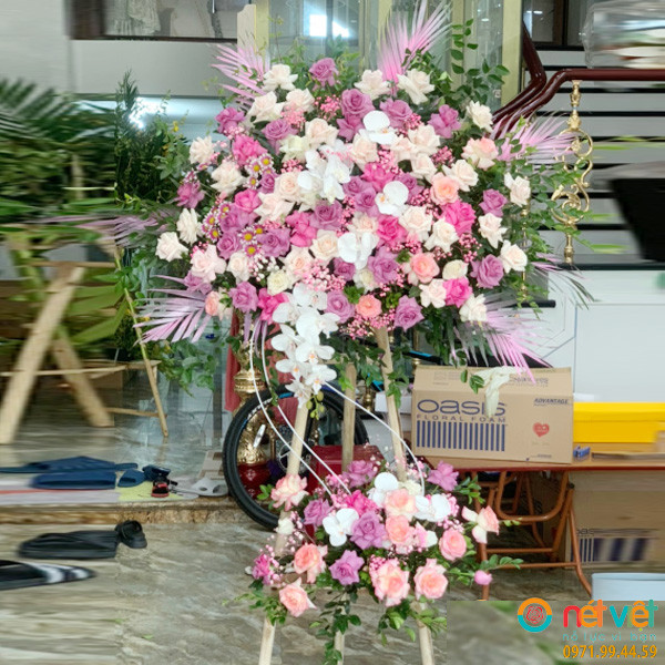 mẫu kệ hoa chúc mừng đẹp ở Đông Triều Quảng Ninh