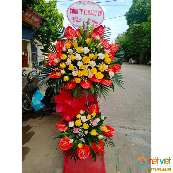 hoa mừng khai trương quán cafe ở Vĩnh Phúc