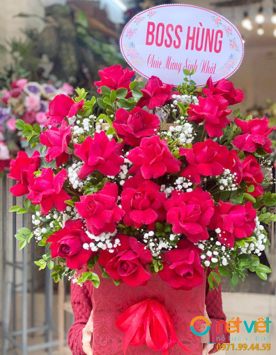 mẫu hoa để bàn họp ở Hà Giang