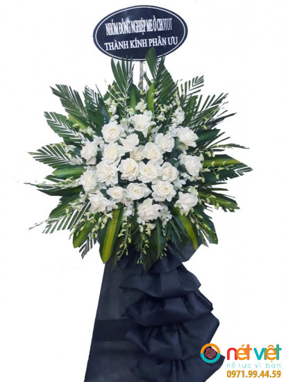 Viếng hồng trắng & lan trắng