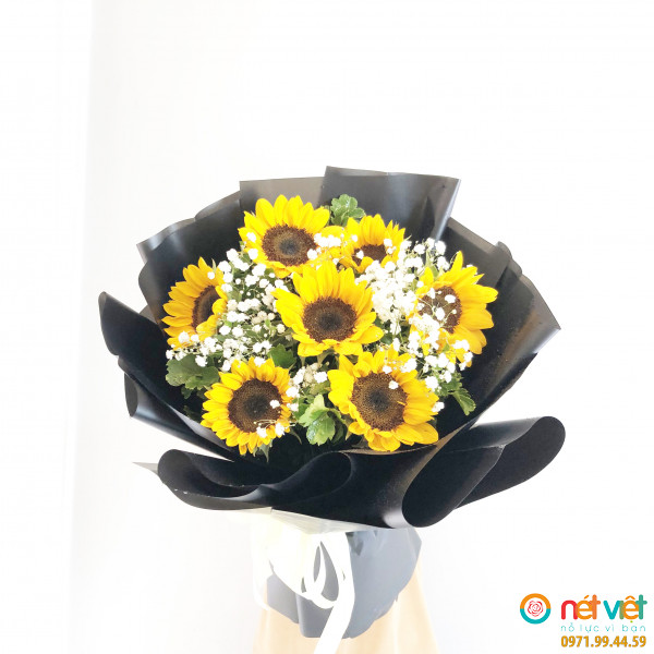 Hoa tươi Bình Thạnh, bó hoa hướng dương mừng tốt nghiệp