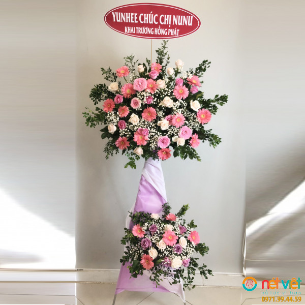 Shop hoa tươi Thành Phố Hồ Chí Minh, kệ hoa chúc mừng hồng phát