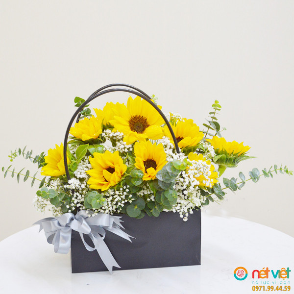 Giỏ hoa hướng dương đẹp
