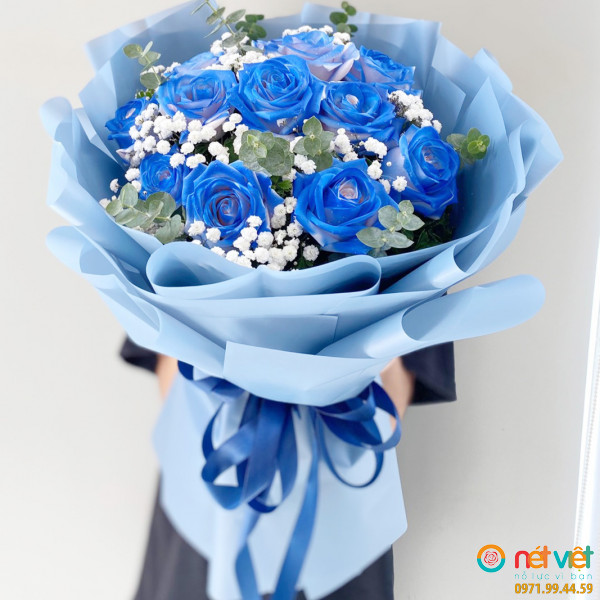 Shop hoa tươi Bình Thạnh, hoa hồng xanh tượng trưng cho sự hết mình, chân thành