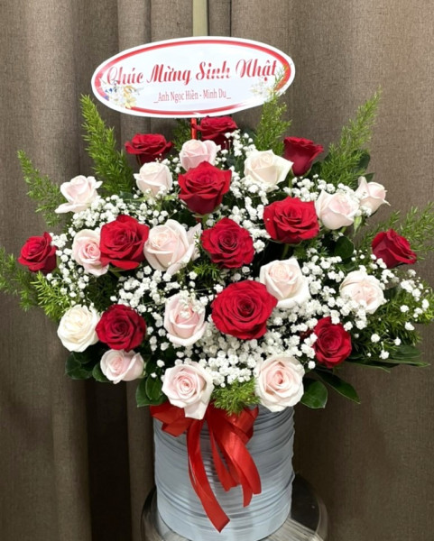 Giỏ hoa hồng đẹp (28)