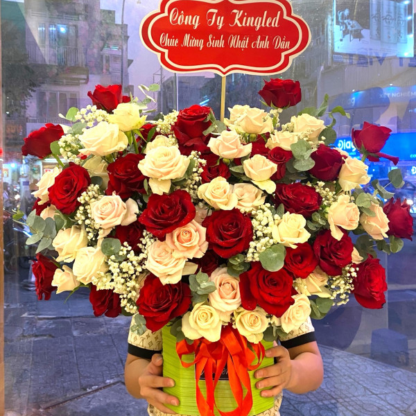 Giỏ hoa hồng đẹp (1)