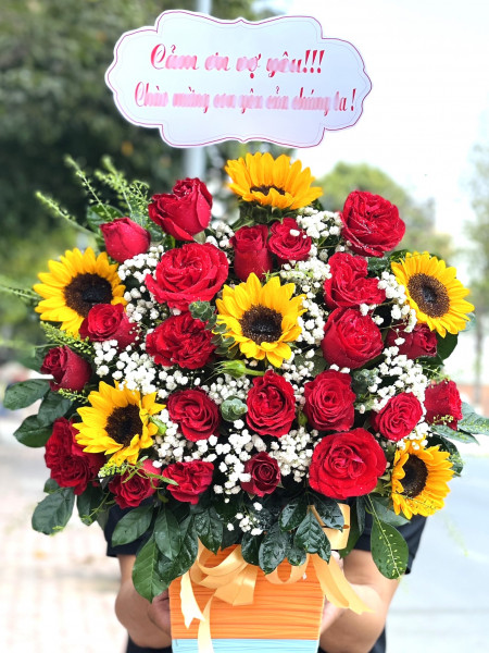 Giỏ hoa hướng dương (12)