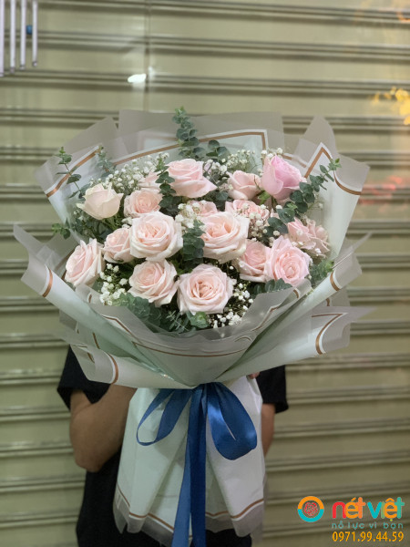 Hoa tươi thành phố Hồ Chí Minh bó hoa hồng Pastel
